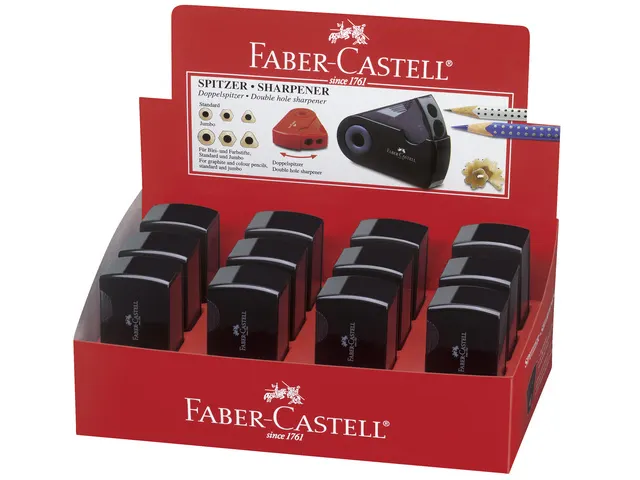 Taille-crayon Faber-Castell "Sleeve" noir double