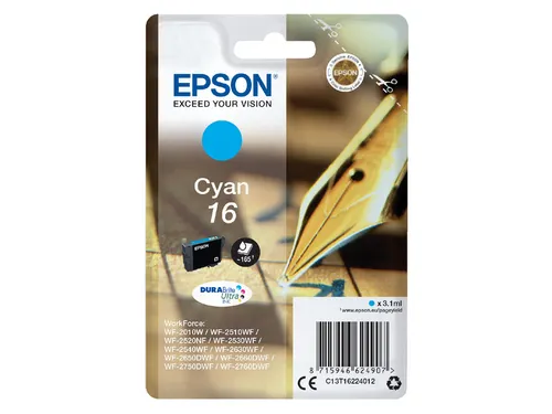Inktcartridge Epson 16 T1622 blauw C13T16224012
