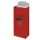 Combi-Asbak 500x200x125mm Achterwand Verzinkt Rood