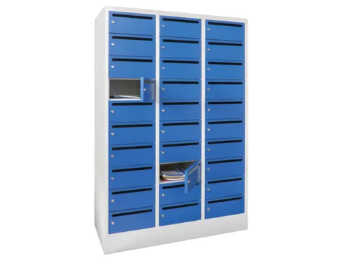 Postsorteerkast 1850x1230x500mm 3x10 Vakken Ral7035 Front Ral5010