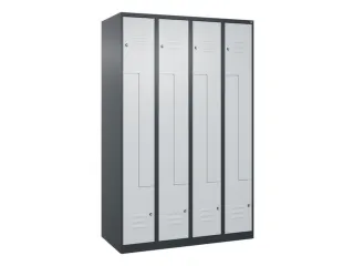 Z-garderobekast,HxBxD 1850x1200x500mm,vak B 150/300mm,cil.-slot - 1