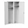 Lockerkast 2000x1050x550mm 2 vakken, dubbele vleugeldeur, RAL7035