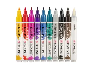Brushpen Talens Ecoline Handlettering blister à 10 stuks assorti - 2