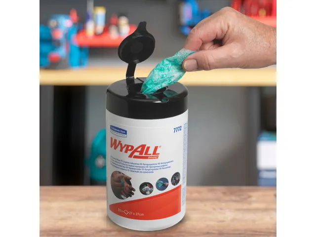 Reinigingsdoek WypAll 27x27cm 50vel per bus groen 7772 Pallet