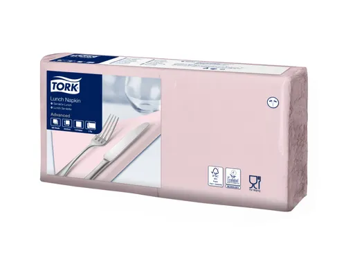 Tork 477847 Lunchservet Advanced Roze 33x33cm