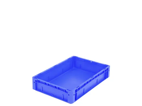 Euronorm Stapelkrat Pp Hxlxb 120X600X400Mm Wanden/bodem Gesloten Blauw