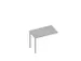 table de rallonge,p. 4 pieds,HxlxP 730x1000x600mm,panneau gris