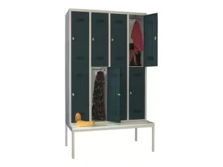banklocker,dubbeldeks,HxBxD 2150x1200x800mm,RAL7035,front RAL7016 - 1