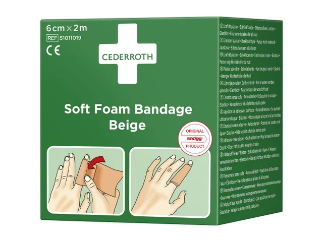 Soft Foam Bandage 6cm x 2m Beige 20 Stuks
