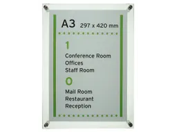 Menoor Deurbord Premium Glasslook A3 Plexiglas