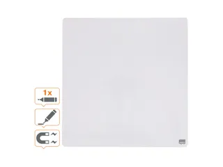 Nobo magnetische droog uitwisbare Mini Whiteboard tegel 36x36cm Wit - 5