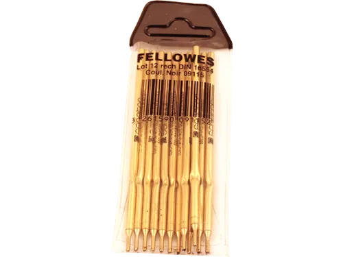 Balpenvulling Fellowes DIN voor baliepen medium zwart 12 stuks