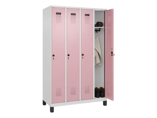locker,HxBxD 1950x1200x500mm,4vak,vak B 300mm,draaigrendel,voeten