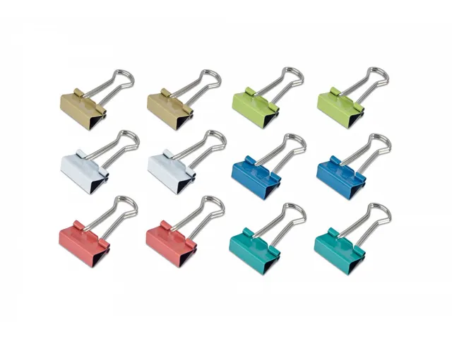 Papierklem Foldback mauly 214 Colour 19mm 12 Stuks