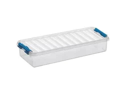 Q-line opbergbox 2,5L transparant blauw - 38,8x14,2x6,5cm