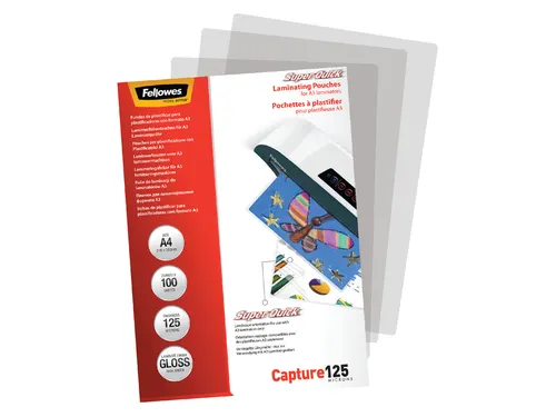 Lamineerhoes Fellowes Superquick A4 125 Micron glanzend