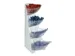 Dispenser rack 4-etages RVS