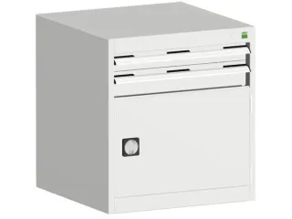 ladekast HxBxD 700x650x525mm 2laden RAL7035 front RAL7035 - 1