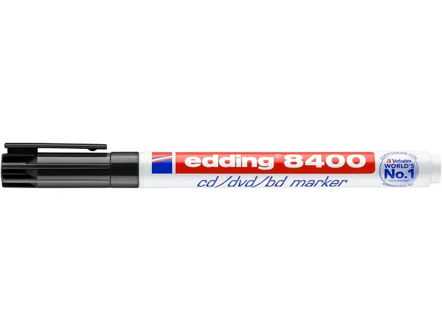 Cd marker edding 8400 rond zwart 0.5-1.0mm blister