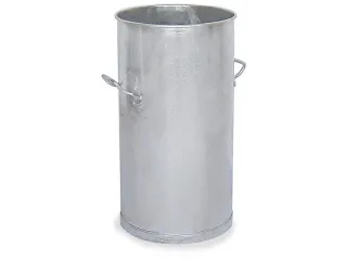 Vuilnisbak Staalplaat 100 liter HxØ 835x420mm 2 Handgrepen Verzinkt - 1