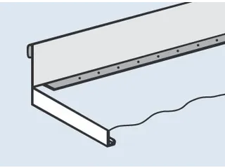 stortgoedlijst,v. inhaakstelling,HxB 100x1300mm,staal verzinkt - 1