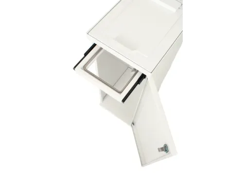 Modulaire Afvalbak met Deur en Zakhouder 55 Liter Wit