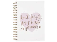 Notitieboek Èccolo DL spiraal Heart lijn ca.15x20cm 80gr. 256 pag.