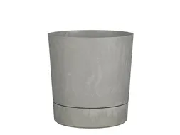Plantenpot Mica Coco met schotel rond grijs 29.5 x 28 cm