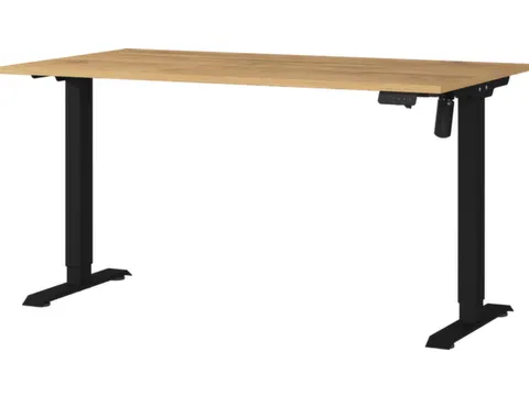 Elektrisch ihv bureau,HxBxD 710-1190x1400x800mm,blad Grandson-eiken