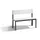 omkleedbank,HxLxD 796x1000x407mm,HPL wit,frame staal RAL7021,leuning