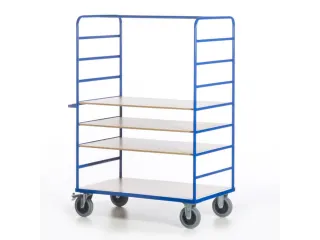 etagewagen,draagverm. 600kg,4etage(s),laadvl. LxB 1200x740mm,houtetage - 2