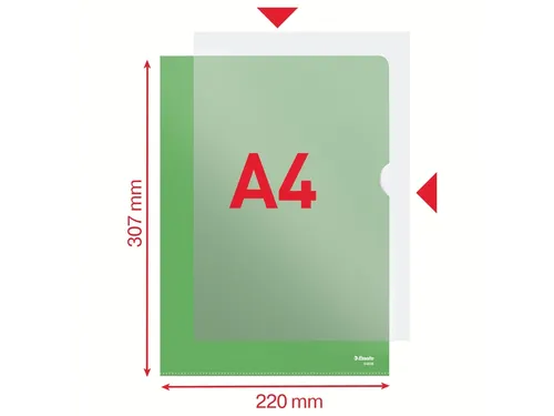 Insteekmap L-map Esselte Standaard A4 0.11mm Pp Groen