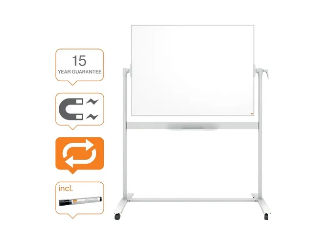 Whiteboard Nobo Kantelbord Classic 90x120cm gelakt staal