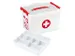 Trousse de premiers secours Q-line avec plateau, blanche et rouge - 40