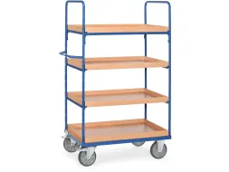 Etagewagens 4 Etages Hout Met Rand 8321 600kg 1000x600mm Ral5007