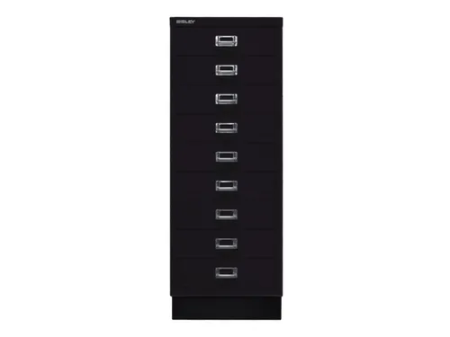 kantoor-ladekast HxBxD 940x349x432mm 9 laden romp + front zwart staal