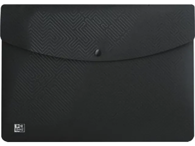 Urban documentenmap met drukknopsluiting A4 PP zwart