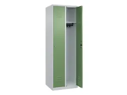 locker,HxBxD 1850x600x500mm,2vak,vak B 300mm,cil.-slot,staand op vloer