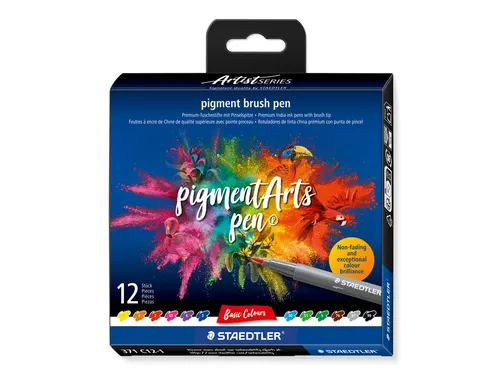 Brushpen Staedtler PigmentArts set à 12 kleuren