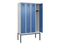 locker,HxBxD 2120x1200x500mm,4vak,vak B 300mm,cil.-slot,voetonderstel