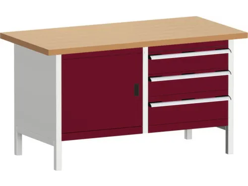 werkbank met opbergruimte,HxBxD 840x1500x750mm,beukenblad