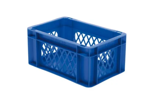 Euronorm-Stapelbak 5.5l Hxlxb 145x300x200mm Wanden Open Blauw