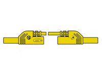 Contact Protected Injection-moulded Measuring Lead 4mm 25cm / Yellow (