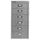 kantoor-ladekast HxBxD 590x278x380mm 6 laden romp zilverkleurig staal