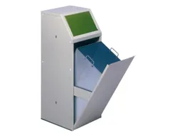 Afvalverzamelaar 69 liter binnenbak sticker glas klep voorzijde groen
