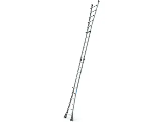 multifunctionele telescoopladder,4x6,sporten,balk L 6,4m,natuur - 3