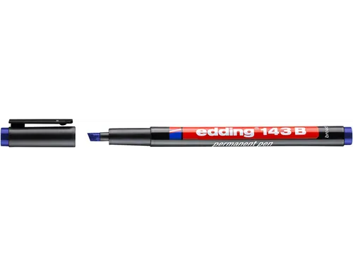 Viltstift edding 143 schuin 1-3mm blauw