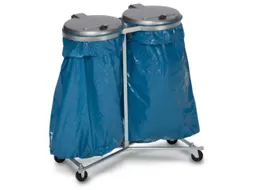 Dubbele Afvalverzamelaars Verrijdbaar 1020x860x500mm 120 Liter