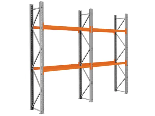 palletstelling,basis+1xaanbouw,HxBxD 3360x3950x750mm,vakl. 3000kg