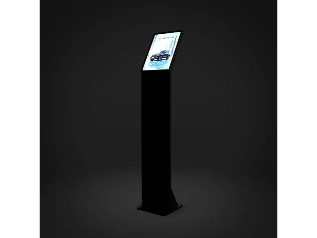 Verlichte Brochure Standaard LED Slide In A4 Zwart